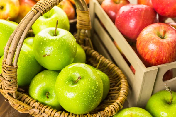 Variety of organic apples Stock Image