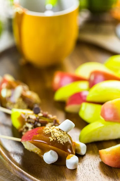 Caramel Apples Toppings — Stock Photo, Image