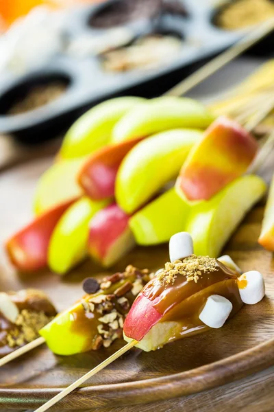 Caramel Apples Toppings — Stock Photo, Image