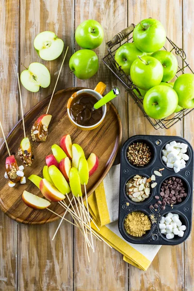 Caramel Apples Toppings — Stock Photo, Image
