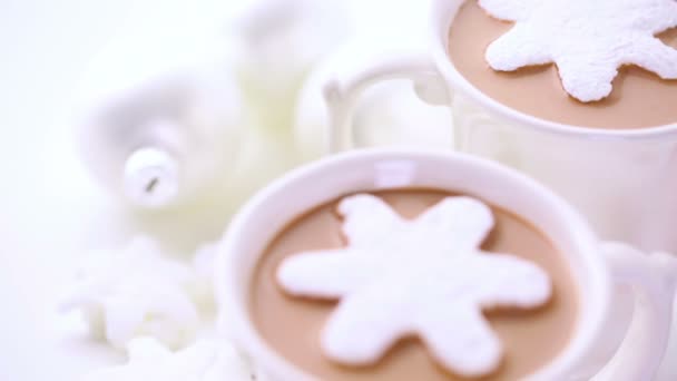 Homemade hot chocolate — Stock Video