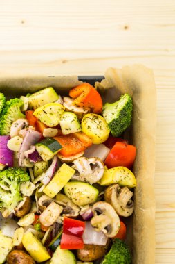 taze kavrulmuş karışık sebze