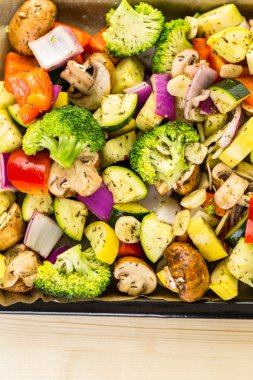 taze kavrulmuş karışık sebze