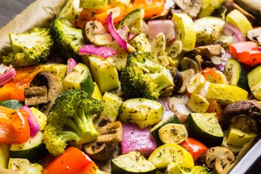 taze kavrulmuş karışık sebze