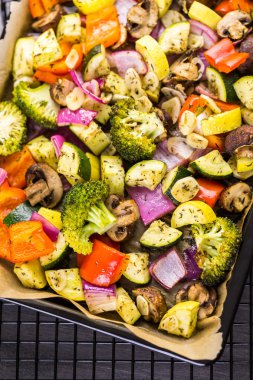 taze kavrulmuş karışık sebze