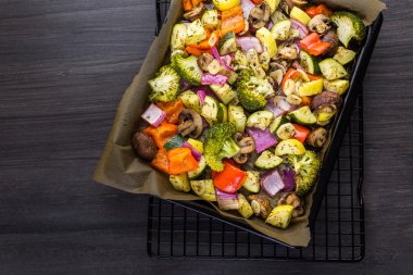 taze kavrulmuş karışık sebze