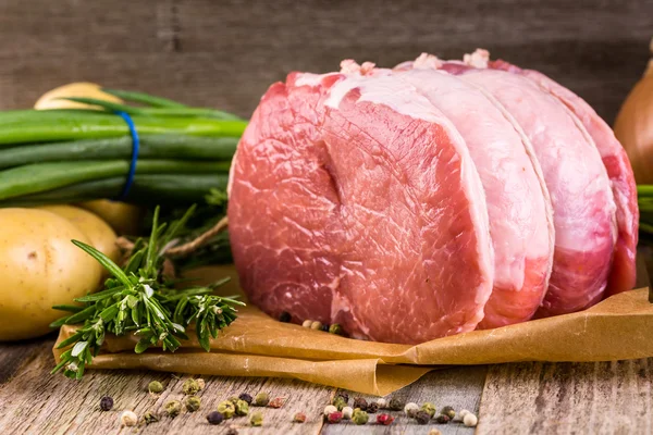 Organic pork lion roast with rosemary — Stock Photo, Image