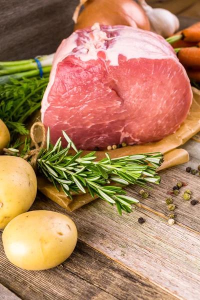 Organic pork lion roast with rosemary — Stock Photo, Image