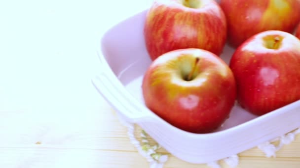 Ingredientes para manzanas al horno — Vídeos de Stock