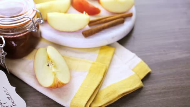 Mantequilla de manzana casera — Vídeos de Stock