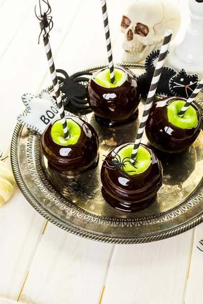 Pommes bonbons pour la fête d'Halloween — Photo