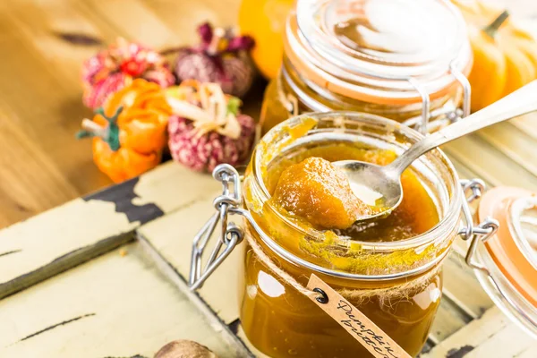 Homemade pumpkin butter — Stock Photo, Image