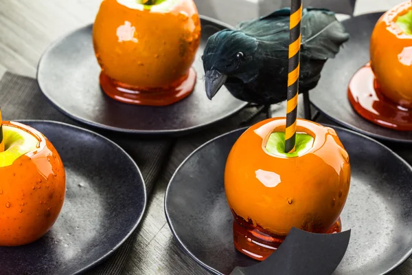 Candy apples for Halloween — Stock Photo, Image