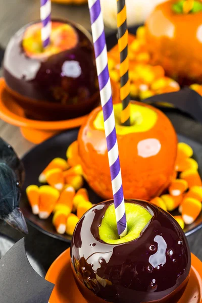 Candy apples for Halloween — Stock Photo, Image