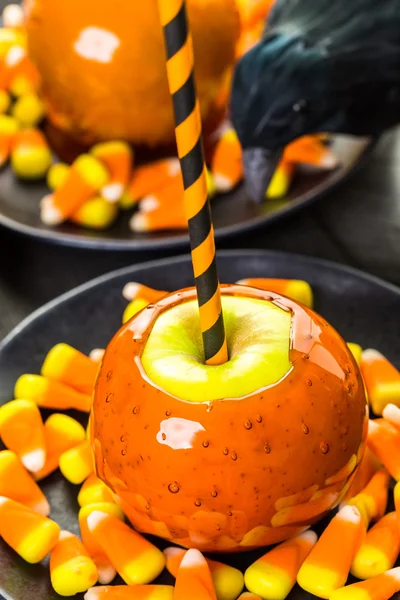 Candy apples for Halloween — Stock Photo, Image