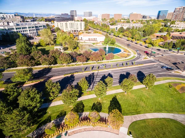 Vue aérienne du parc d'affaires — Photo