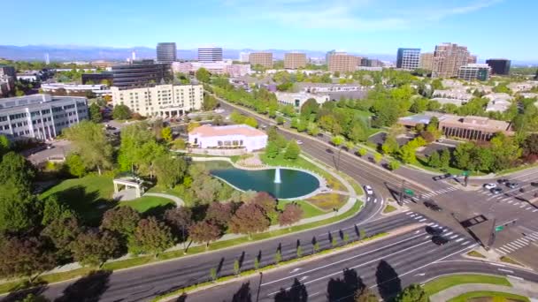 Flygfoto över business park. — Stockvideo