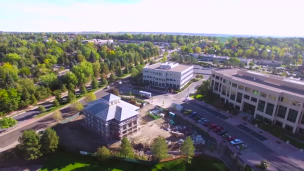 Vue aérienne du parc d'affaires . — Video