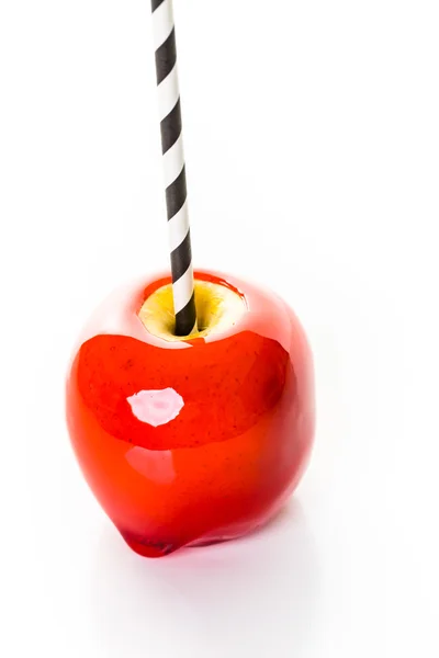 Handmade red candy apple — Stock Photo, Image