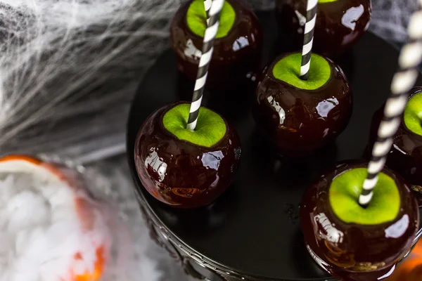 Manzanas dulces para la fiesta de Halloween — Foto de Stock