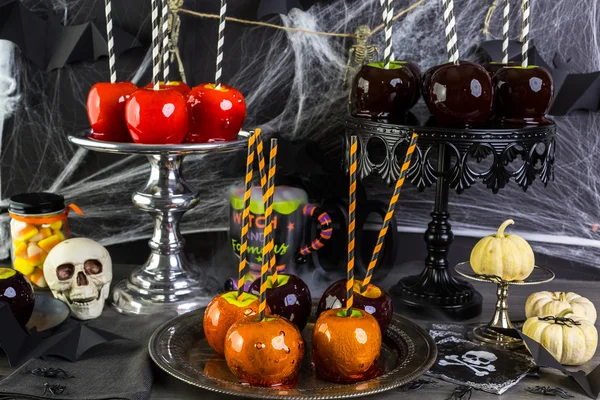 Maçãs doces para festa de Halloween Imagens De Bancos De Imagens Sem Royalties