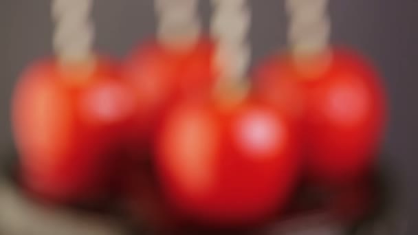 Candy apples for Halloween party — Stock Footage Candy apples for Halloween party Stock Video