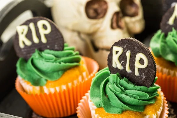 Food table for Halloween party — Stock Photo, Image