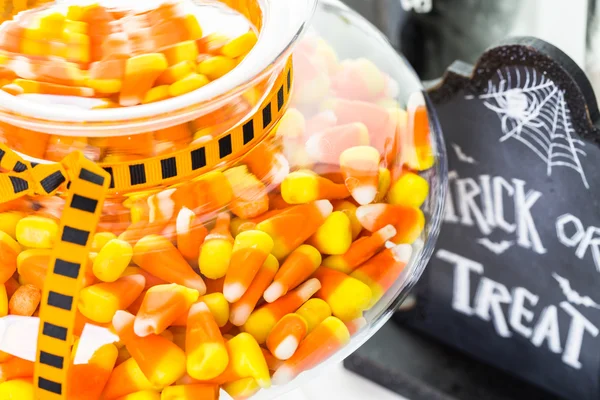 Candy corn , Halloween treats — Stock Photo, Image