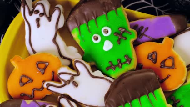 Varietà di dolcetti di Halloween — Video Stock