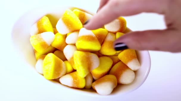 Candy corn, treats — Stock Video