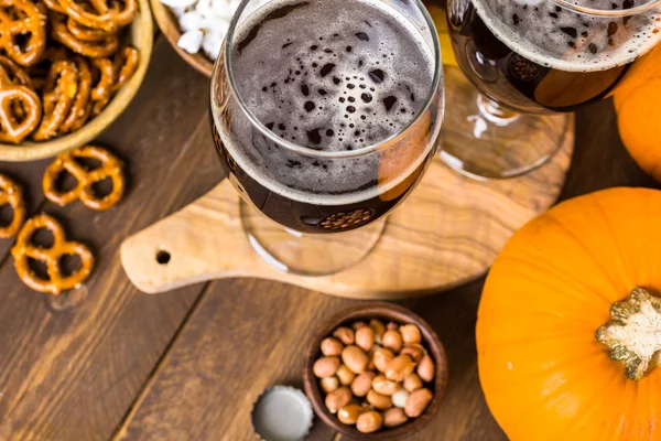 Craft pumpkin beer — Stock Photo, Image