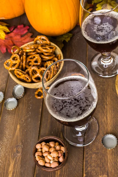 Craft pumpkin beer — Stock Photo, Image