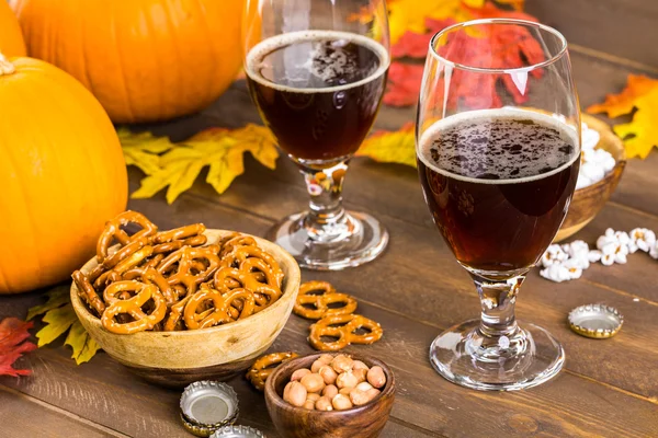 Craft pumpkin beer — Stock Photo, Image