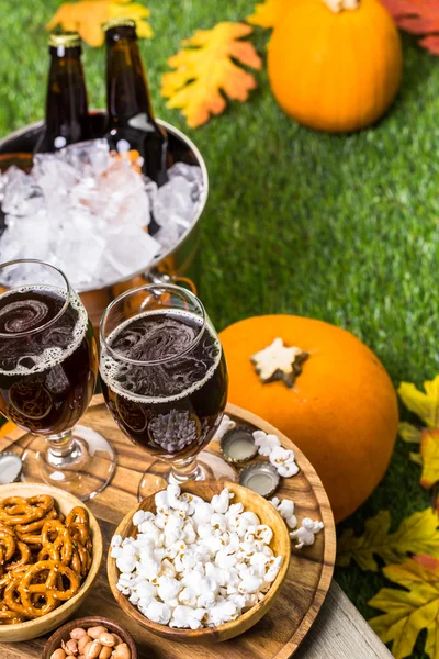 Craft pumpkin beer — Stock Photo, Image