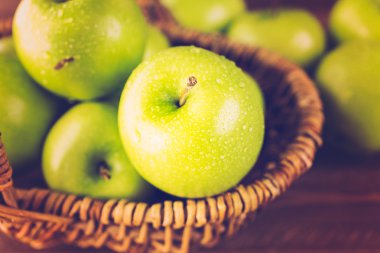 Organik elma yakın çekim