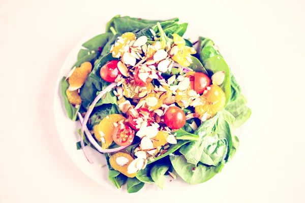 Orange spenatsallad — Stockfoto