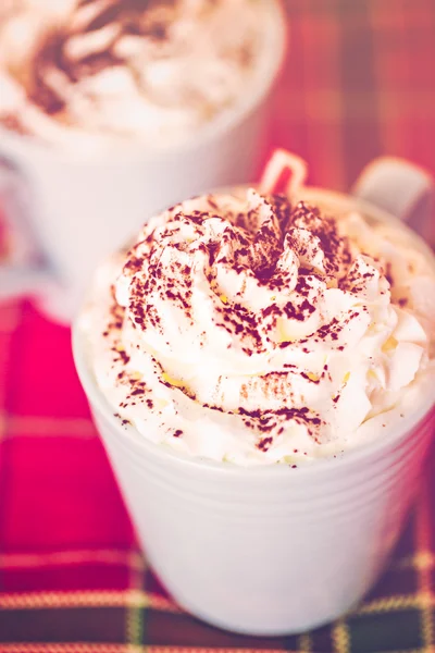 Copos de chocolate quente — Fotografia de Stock