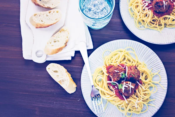 Zelfgemaakte Italiaanse gehaktballen — Stockfoto