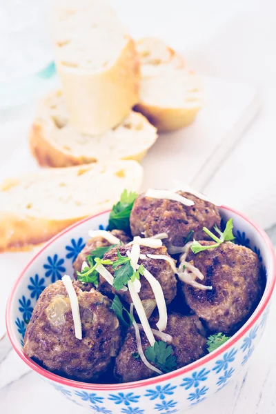 Hemlagade italienska köttbullar — Stockfoto