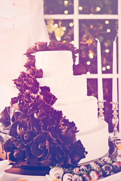 Wyśmienity tort weselny — Zdjęcie stockowe