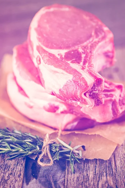 Pork chops close up — Stock Photo, Image