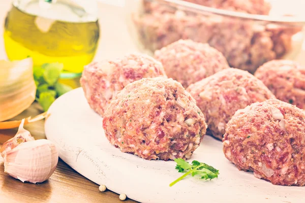 Cucinare polpette italiane — Foto Stock