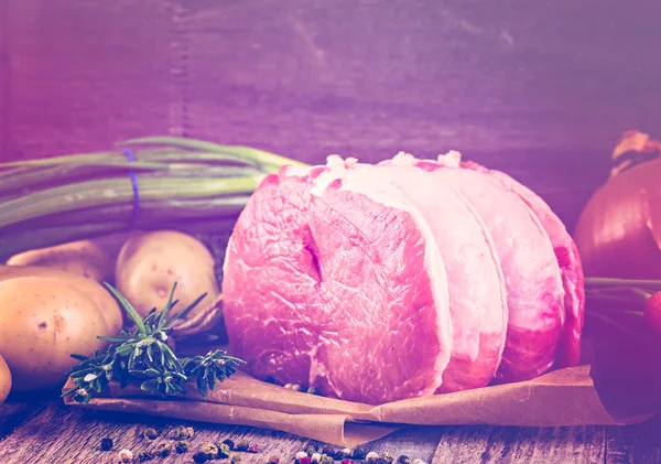 Organic pork lion roast — Stock Photo, Image