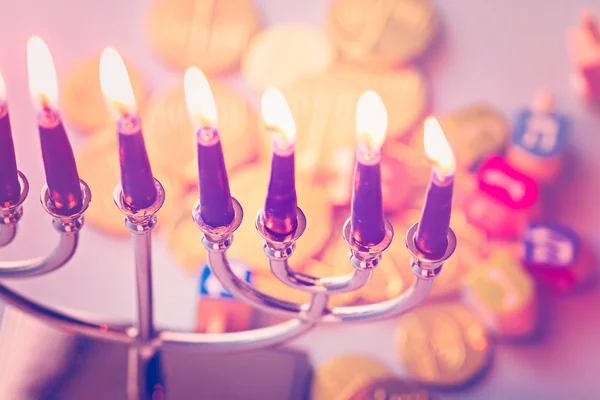 Elements of the Jewish Hanukkah — Stock Photo, Image