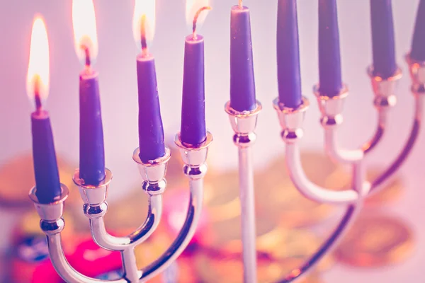 Elements of the Jewish Hanukkah — Stock Photo, Image