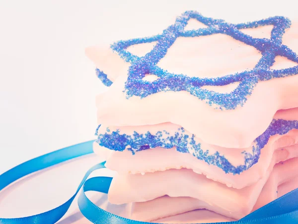 Cookies decorated with white icing — Stock Photo, Image