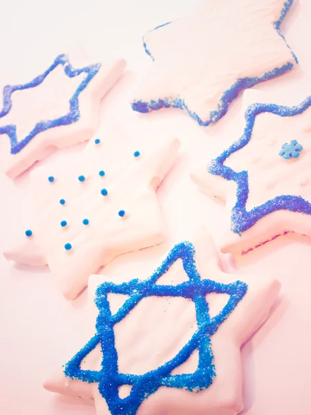 Galletas decoradas con glaseado blanco —  Fotos de Stock