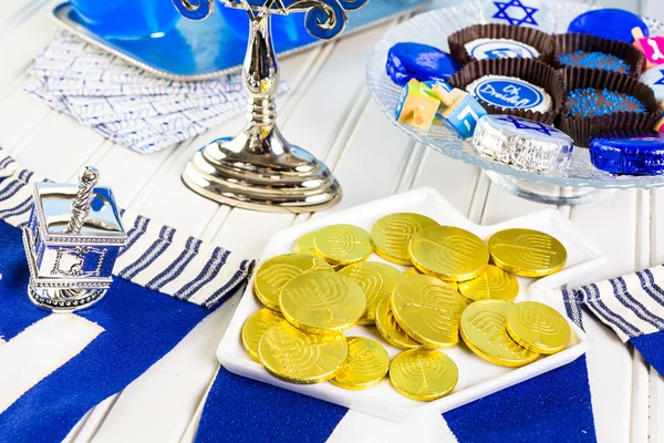 Tabellen för Hanukkah — Stockfoto