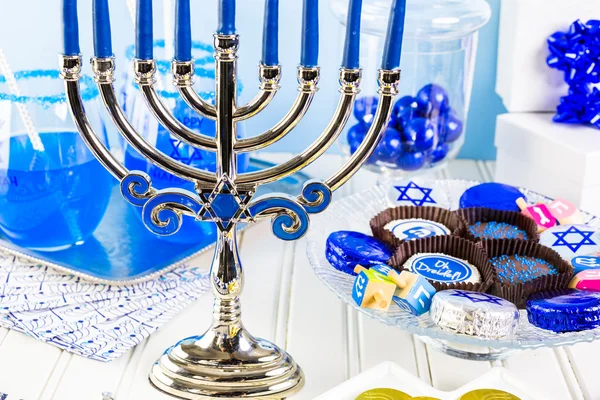 Set da tavola per Hanukkah — Foto Stock