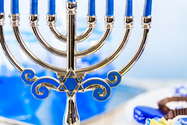 Conjunto de mesa para Hanukkah — Fotografia de Stock